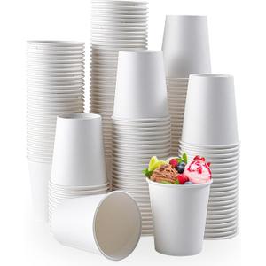 TV TOPVALUE 600 Pack 5 oz Paper Cups, Disposable Bathroom Mouthwash White Hot Drinking Cups for Home, School and Office (EXP 12/31/36)