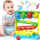Drop Ball Baby Toy, Interactive Baby Toys for 1 Year Old Boys & Girls, 6 7 8 9 10 12+ Months, with 2 Modes, 50+ Songs, Light-Up and Water Spray - Early Learning Development ToyS STEM Educational Toy