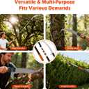 30FT Reach Pole Saws for Tree Trimming, Manual Pole Saw with 5-24FT Telescoping Extension Pole, Pruning Saw with 17" 3X Detachable Saw, Branches Pruner for Garden, Palms & Shrubs Yard Maintenance