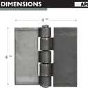 Ilyapa Heavy Duty 4x4 Weldable Gate Hinge - Pack of 2 Butt Hinges, for Heavy Gate Doors, Weld On Door Hinge Durable Weld On Hinges