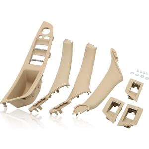 Beige Inner Door Panel Handle Pull Trim Cover 51417225875 51417225849 51417225850 Compatible with 5 Series 520 523 525 530 535 F10 F11 2010-2016