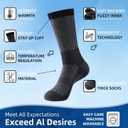 Wool Socks for Men & Women - Thermal Boot Socks, Moisture-Wicking & Breathable, 3-Pack (Black)
