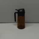 2 in 1 Oil Sprayer for Cooking, Olive Oil Dispenser Bottle for Kitchen Spray and Pour, 16oz/470ml Light-Blocking Dark Amber Glass Brown Bottle, Food-Grade Oil Mister for Air Fryer Black Cap