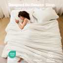 MUXHOMO Oversized King Comforter Sets, All Season Ultra Soft Down Alternative Bedding - 3 Piece Lightweight Bed Set Includes 1 Comforter (120"x98") and 2 Pillow Shams (20"x36"), Ivory