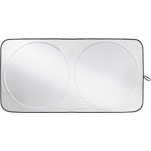 EcoNour Windshield Sun Shade | X-Small 60 x 21 inches, Black/Silver