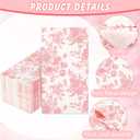 100 Floral Guest Napkins Pink and White Toile Disposable Paper Napkins Decorative Flower Bathroom Hand Towels for Bridal Baby Shower Tea Party Birthday Party Supplies