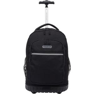 Travelers Club 18" Rolling Backpack with Shoulder Straps, Black