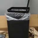 N. NETDOT 3 Pack 10 Liter Small Trash Can with lid, 2.6 Gallon,Garbage Can Slim Trash Bin Waste Basket for Bathroom,Kitchen,Bedroom,Living Room,Office,Laundry - Black
