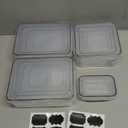 36-Piece Food Storage Containers with Lids(18 Container & 18 Lid), Plastic Food Containers for Pantry & Kitchen Storage and Organization, BPA-Free, Leak Proof, Reusable with Labels & Pen