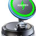 ANDERY Only for iPhone Magsafe Car Mount Charger [15W Fast Wireless Charging, 78+LBS Strong Suction 2400gf Strong Magnetic] 360 Adjustable Car Phone Holder, Phone Holders for Your Car for pats & mats