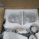 Bathroom Vanity Light Fixture, 2 Lights Bathroom Lighting Matte Antique Brass Finish with Crystal Glass Shade, Vintage Vanity Light for Bathrooms (Black)