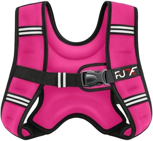 FUFF Weighted vest woman - 10lb Weights with Reflective Stripe, Weighted Vest for Men Women Strength Training Running Walking Jogging