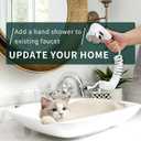 ZCONIEY Sink Faucet Sprayer Attachment, Shower Head Attaches To Tub Faucet, Dog Bathing Hose Shower Set for Laundry Bathroom Kitchen