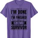 Chemotheraphy & Cancer Patient Designs I Got Through It I Am A Chemo Survivor Unisex-Adults Grey T-Shirt, M
