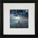 10x10 Gallery Picture frame with 6x6 mat,Freestanding and Wall Mountable Photo Frame, Black