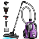 Zefiro Canister Vacuum Cleaner, Bagless Canister Vacuum for Home, Powerful Suction, Auto Cord Rewind, HEPA Filter, Corded Vacuum for Hard Floors, Carpet, Pet Hair, Apartment/Rental Friendly