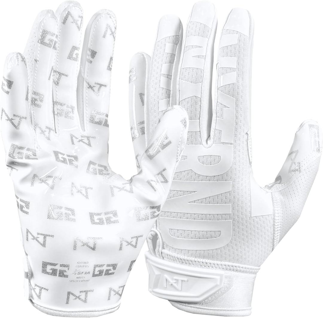Nxtrnd G2 Pro Football Gloves, Men's Ultra Sticky Elite Receiver Gloves (Large)