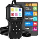 OBD2 Scanner Diagnostic Tool, Check Engine Light Car Code Reader with Reset, Battery Tester, Live Data, Freeze Frame, I/M Readiness, Car Scanner Diagnostic Tool for All OBDII Car After 1996 (black)