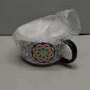 Jumbo Soup Bowl with Lid: 38 oz Ceramic Soup Mug with Big Handle for Ramen Cereal Breakfast Meal Prep Office Lunch Dorm Living - Microwave Safe Extra Large Food Container - Pattern A