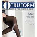 Truform Sheer Compression Stockings, 8-15 mmHg, Women's Thigh High Length, 20 Denier, Black, Large