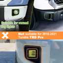 LED Fog Lights Bezel for Toyota Tundra 2021-2014 DRL Daytime Running Lights Amber Turn Signal Fog Lamps Cover