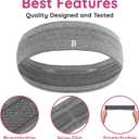 5 x BURLYBANDS Wide Womens Non-Slip Headbands - Athletic Headbands for Women - Non-Slip Headband for Gym, Running, Sports & Exercise - Workout Head Bands for Womens Hair (Multi)