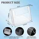 4 Pcs Clear Acrylic Brochure Holder, 4 x 6 Inch Flyer Menu Display Stand Organizer for Desk Countertop Literature Magazine Pamphlet Booklet Card