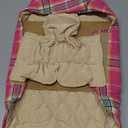 Kuoser Waterproof Dog Coat, Reversible Dog Jacket for Large Dogs, Adjustable Durable Doggie Winter Coat for Groowing Puppies Warm Puppy Cold Weather Apparel, Rose L (Large (Pack of 1))