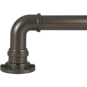 Decopolitan Industrial Wrap Around Telescoping Curtain Rod Set, 72-144", Bronze