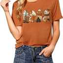 Pumpkin Latte Shirt Cute Autumn Pumpkin Graphic Tees Coffee Lover Shirts Gifts Halloween Pumpkin Spice Tops (Small, Orange)