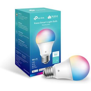New Kasa Smart Bulb, Full Color Changing Dimmable Smart WiFi Light Bulb Compatible with Alexa and Google Home, A19, 9W 800 Lumens,2.4Ghz only, No Hub Required, 1-Pack (KL125), Multicolor