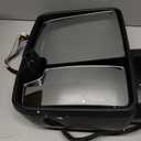 2PCS Black Towing Mirrors Power Heated Compatible for 2019 2020 2021 2022 Ram 2500 3500 w/Turn lightPuddle light, BSM