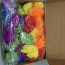 Syhood 50 Pcs Pride Rainbow Flower Bulk Gay Day Decoration Mexican Marigold Flowers Decoration Rainbow Lesbian Party Favors Tropical Pride LGBT Accessories Lais Hawaiian Luau Party Decorations
