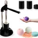 Black Bath Salt Ball Press MachineDIY Bath Bomb ToolBath Salt Ball Maker with 3 Set MoldsDIY for RoundSurprise Bath Bomb BallShower Steamers