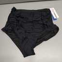 COCOPEAR Women's Ruched High Waisted Bikini Bottom Retro Vintage Swim Short Tankinis L