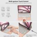D DINGRICH Keyboard Case for iPad Pro 12.9 inch (3/4/5/6th Gen) & iPad Air 13 Inch (M3/M2) Magic Keyboard, Easy-Set Floating Cantilever Stand, Precision Multi-Touch Trackpad,Pink