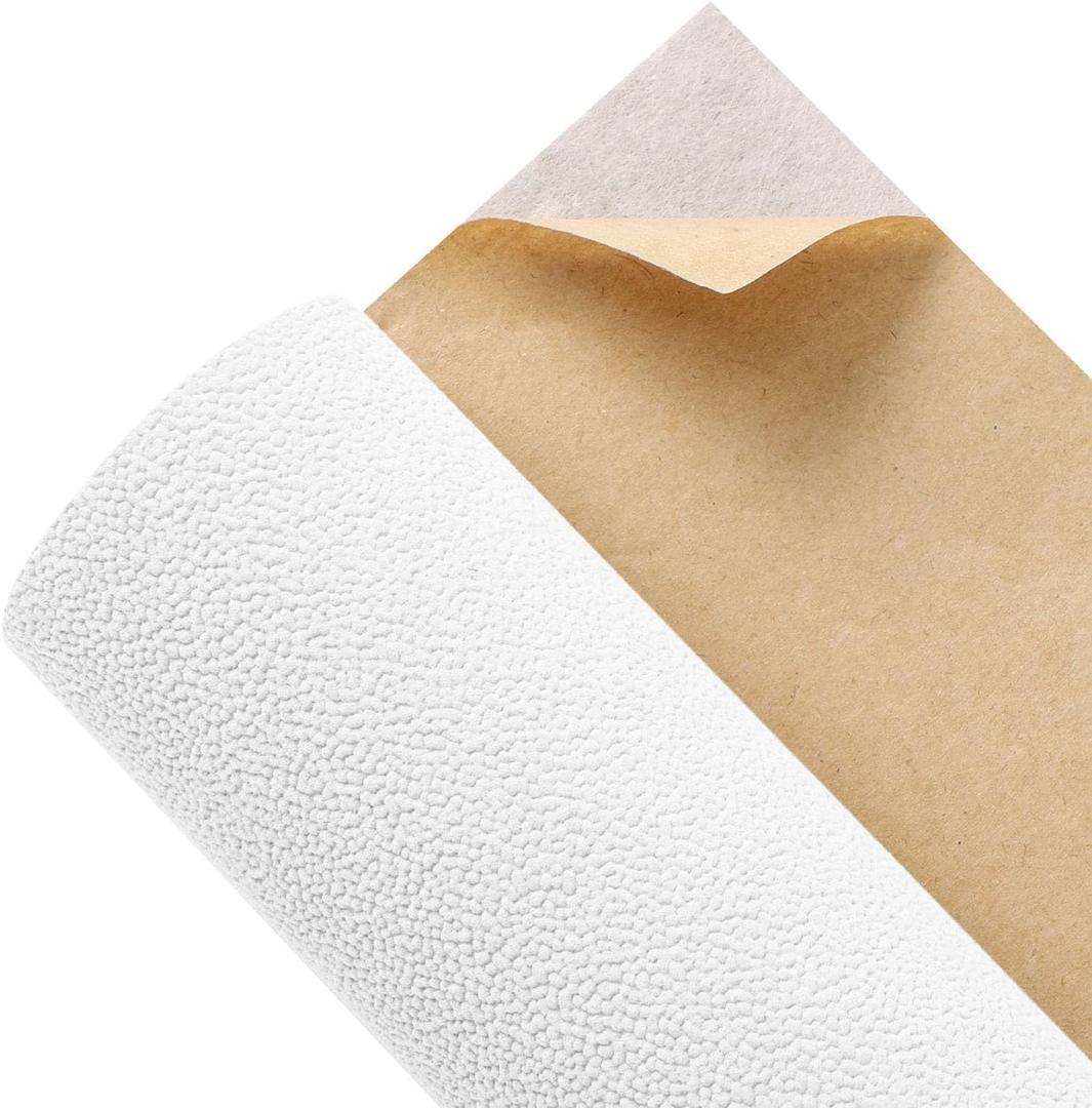 Removable Self Adhesive Felt Fabric DIY Velvet Fabric Flocked Velvet Drawer Lining for Art & Crafts, Jewelry Box Felt Liner 14.2" x 98" (Cream White)