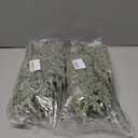 2 x Set of 24 Christmas Artificial Pine Branches 12.6" Faux Plants Evergreen Cedar Picks Fake Pine Needles Leaves Sprigs Winter Greenery Stems for Xmas Tree DIY Wreath Garland Holiday Accessories (Snow)