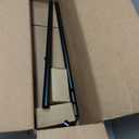 KAMANINA 1 Inch Curtain Rod Telescoping Single Drapery Rod 28 to 48 Inches (2.3-4 Feet), 2 Pack Black Curtain Rods for Windows 16 to 44 Inches, Netted Texture Finials