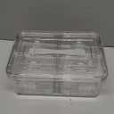 Richards Homewares Clear Plastic Storage Bins with Lids - 1 Large, 1 Medium and 2 Small Storage Containers for Closet Fridge Pantry Organizing