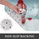 Jbofyee Cute Winter Snowman Bath Mat 24x16 Inch Non-Slip Soft Microfiber Bathroom Rugs Washable Bathmat, Carpet Rug Entryway Christmas Greeting Decor for Tub Shower Room Floor