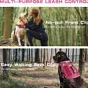 Dog Harness for Large Dogs Heavy Duty, No Pull Tactical Dog Harness with Molle System, Easy On and Off Service Dog Vest, Breathable Padded, Adjustable Reflective Pet Vest for Walking Hiking Training