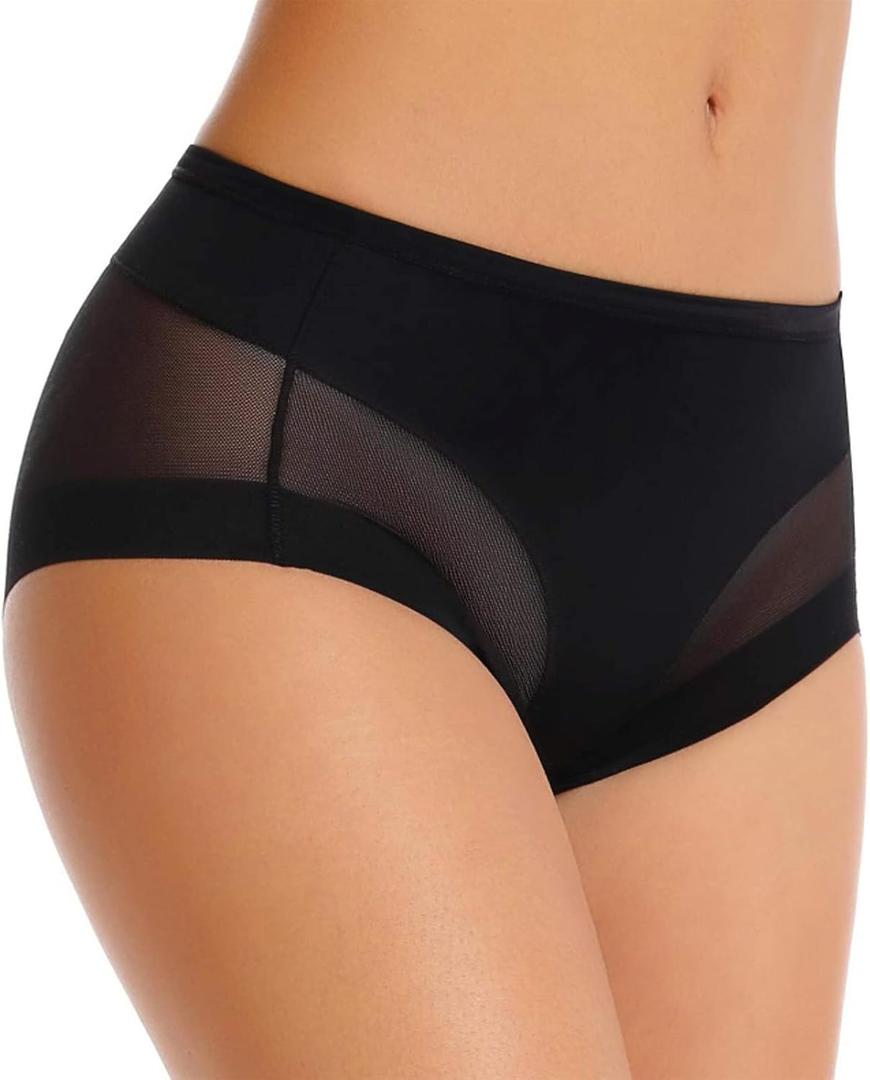 WOWENY Tummy Control Panties for Women Seamless Butt Lifter Briefs Comfy Body Shaper Shapewear Sexy Underwear (2 Pack-black), XL 
