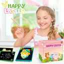 24 Pack Scratch Books Easter Party Favors, Rainbow Scratch Notebook Paper Bulk for Kids Student Classroom School Gifts Prizes, Easter Basket Goodie Bag Fillers Stuffers