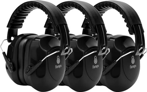 Floriogra 3 Pack Noise Reduction Ear Protection, Hearing Protection Ear muffs SNR 34dB Noise Cancelling Headphones for Adults Kids Autism, Sound Proof Earmuffs for Mowing/Construction/Work