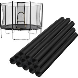 12PCS Trampoline Pole Foam Sleeves 35.5 "and 25 Ties, Waterproof Trampoline Pole Covers Replace Outdoor Accessories (Black)