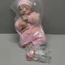 JC Toys 17" Realistic Newborn Baby Doll  Made in Spain, Soft Vinyl Body with Accessories, Dressed in Pink