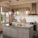 Rayogale Gold Pendant Light Kitchen Island, 10 Inch, Clear Glass, 1 Pack, 9.4 Inches