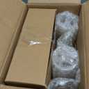 JOLLY CHEF 100 Pack Plastic Champagne Flutes Disposable 4.5 oz Gold Glitter Plastic Champagne Glasses for Wedding, Thanksgiving Day, Christmas