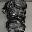 Saintrygo 18 Pack Clear Makeup Bags 7 x 5 PVC Cosmetic Bag Plastic Zippered Pouches Portable Toiletry for Women Men Travel Vacation Bathroom Organizing(Clear Color, Black Border)